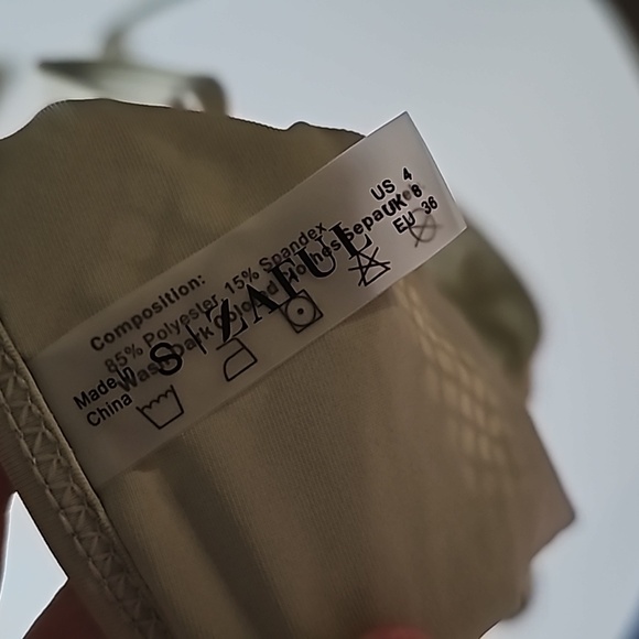 NWOT Zaful Sage Green Fishnet bikini set - Picture 8 of 10